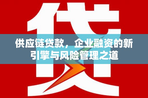 瑞穗供应链贷款，企业融资的新引擎与风险管理之道
