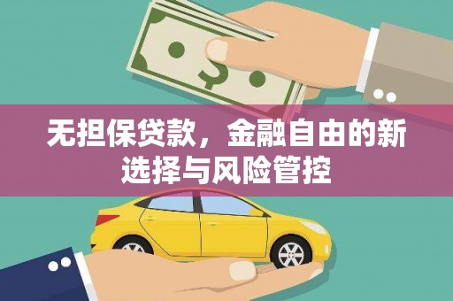 瑞穗无担保贷款，金融自由的新选择与风险管控