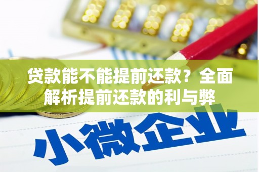 瑞穗贷款能不能提前还款？全面解析提前还款的利与弊