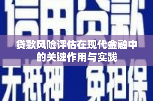 瑞穗贷款风险评估在现代金融中的关键作用与实践