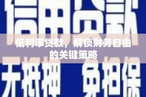 瑞穗低利率贷款，解锁财务自由的关键策略