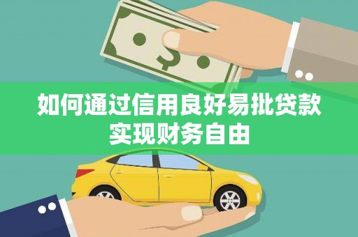 瑞穗如何通过信用良好易批贷款实现财务自由