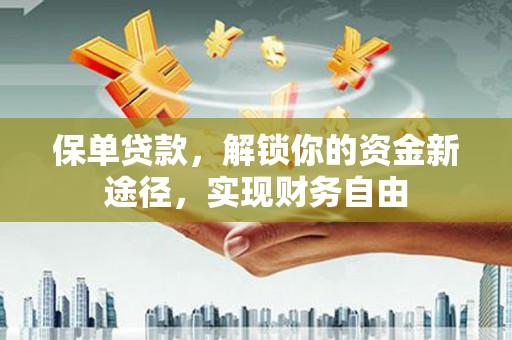 瑞穗保单贷款，解锁你的资金新途径，实现财务自由