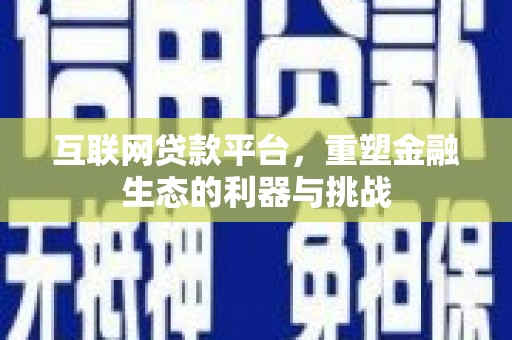 瑞穗互联网贷款平台，重塑金融生态的利器与挑战