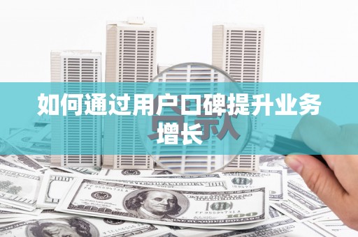 瑞穗如何通过用户口碑提升业务增长