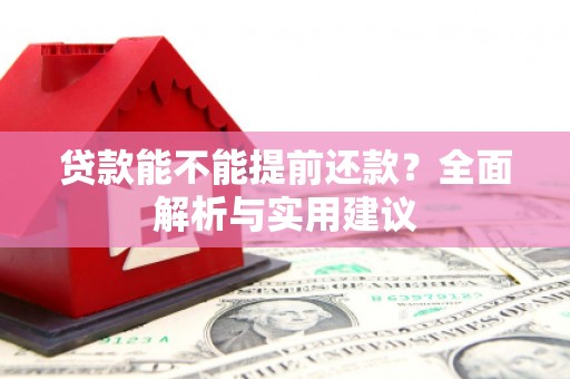 瑞穗贷款能不能提前还款？全面解析与实用建议