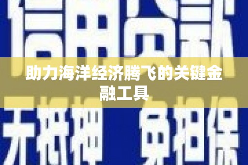 瑞穗助力海洋经济腾飞的关键金融工具