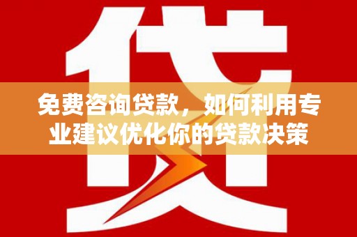 瑞穗免费咨询贷款，如何利用专业建议优化你的贷款决策