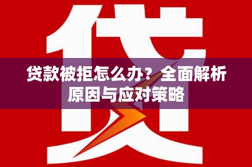 瑞穗贷款被拒怎么办？全面解析原因与应对策略