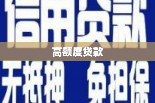 瑞穗高额度贷款